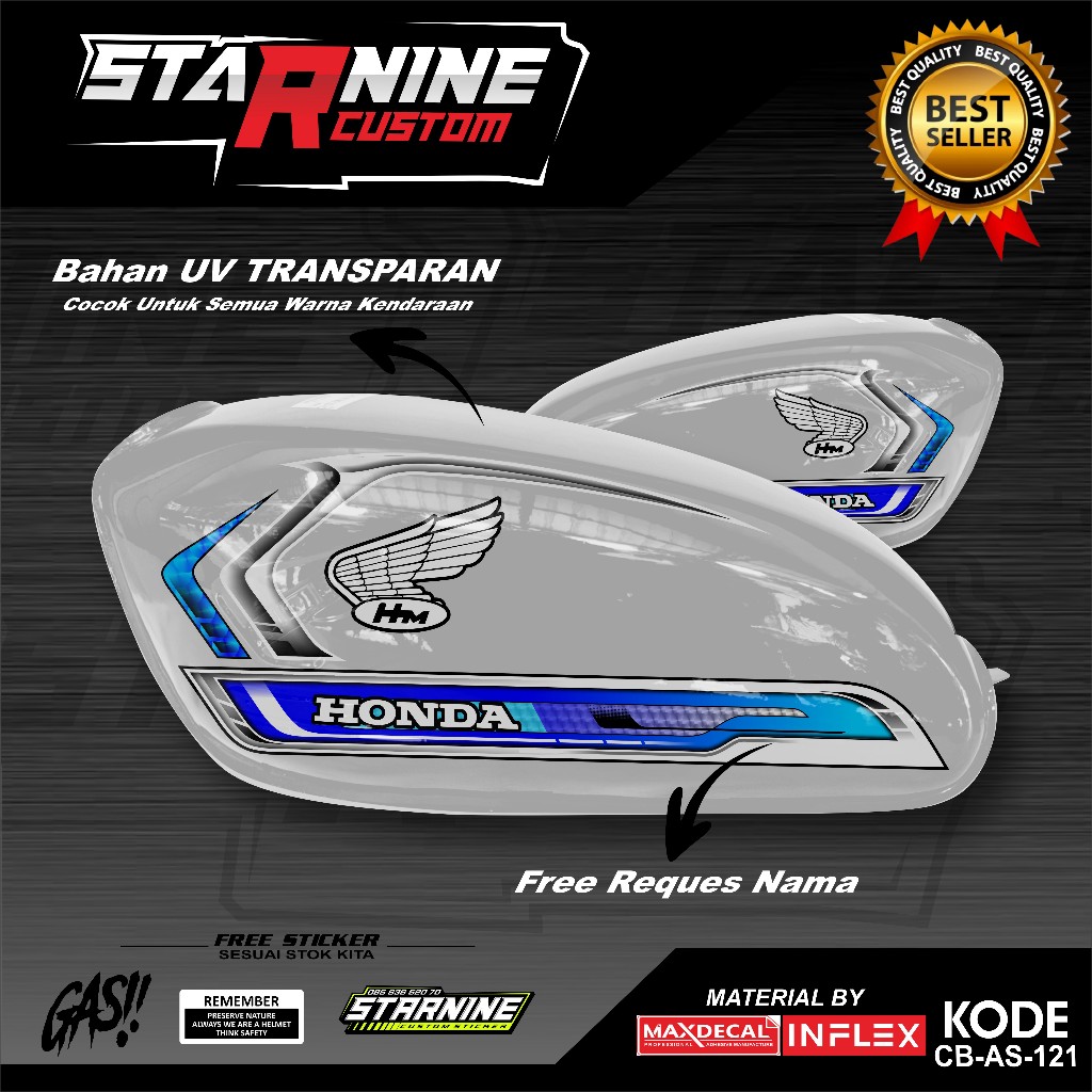 Jual striping cb sticker cb minimalis kode CB-AS-121 | Shopee Indonesia