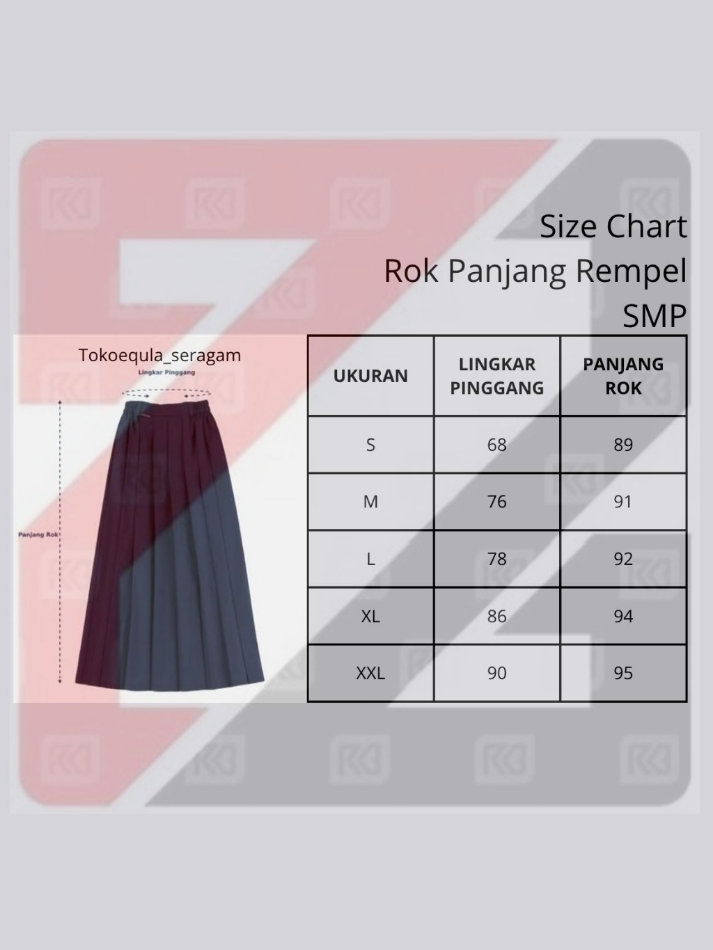 Jual Rok Rempel Panjang Rok Sekolah Rempel SMP Rok Seragam sekolah ...