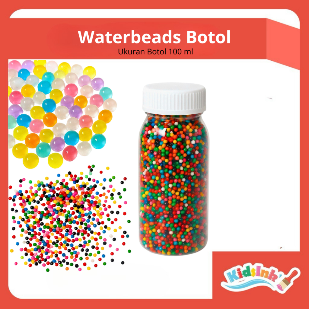 Jual KIDSINK Mainan sensory WATERBEADS 100gr botol/ mainan anak sensory ...