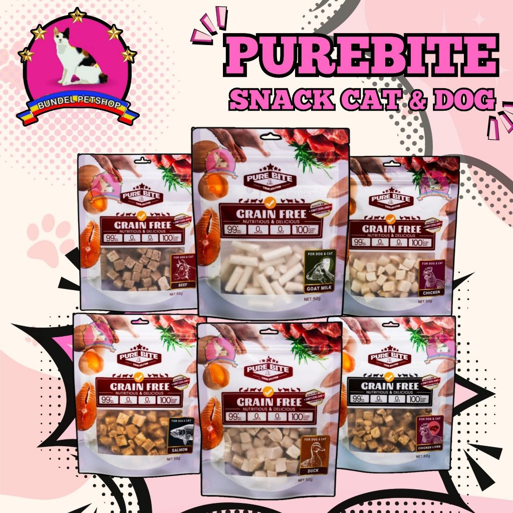 Jual PUREBITE Premium Dog & Cat Freeze Dried Snack Untuk Kucing ...
