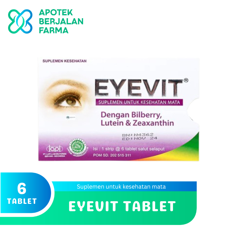 Jual Eyevit 1 Strip isi 6 Tablet - Suplemen Kesehatan Mata | Shopee ...