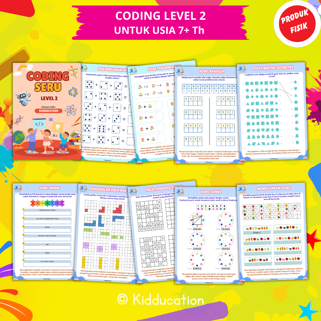 Jual Buku Coding Anak SD Kelas 3+ Worksheet Belajar Algoritma Kompleks ...