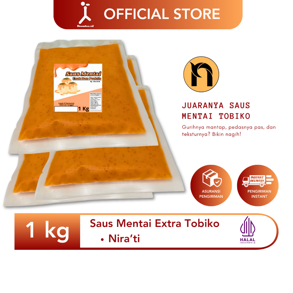 Jual BrontusID - Nira'ti Saus Mentai Tobiko - 1kg | Shopee Indonesia