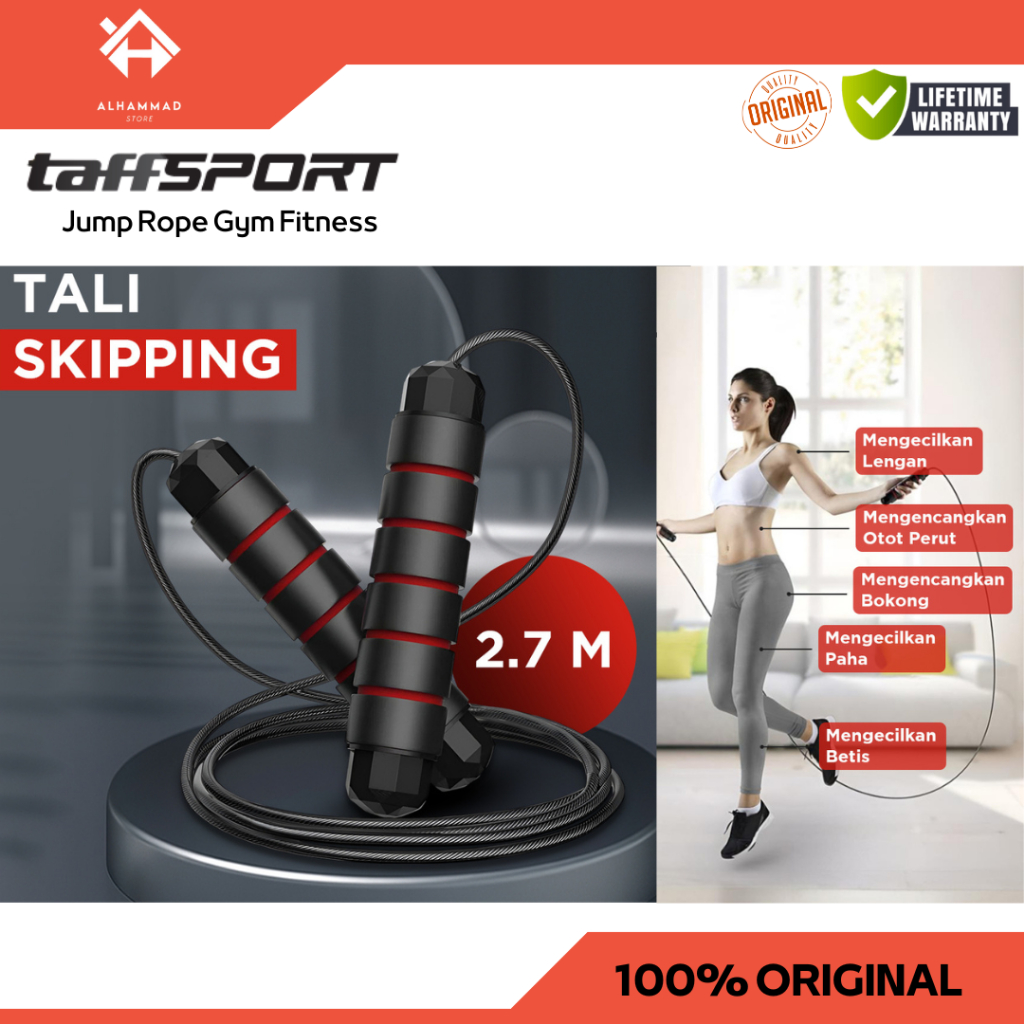 Jual Tali Skipping Jump Rope Gym Fitness | Shopee Indonesia