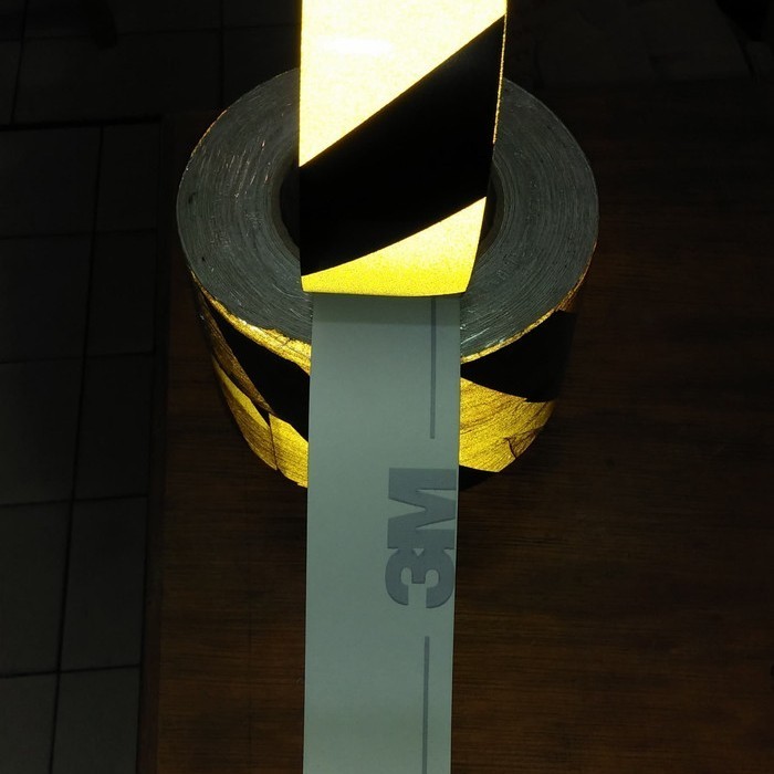 Jual Sticker Tape 3M 100mm x 45M Kuning Hitam / Yellow Black Police ...
