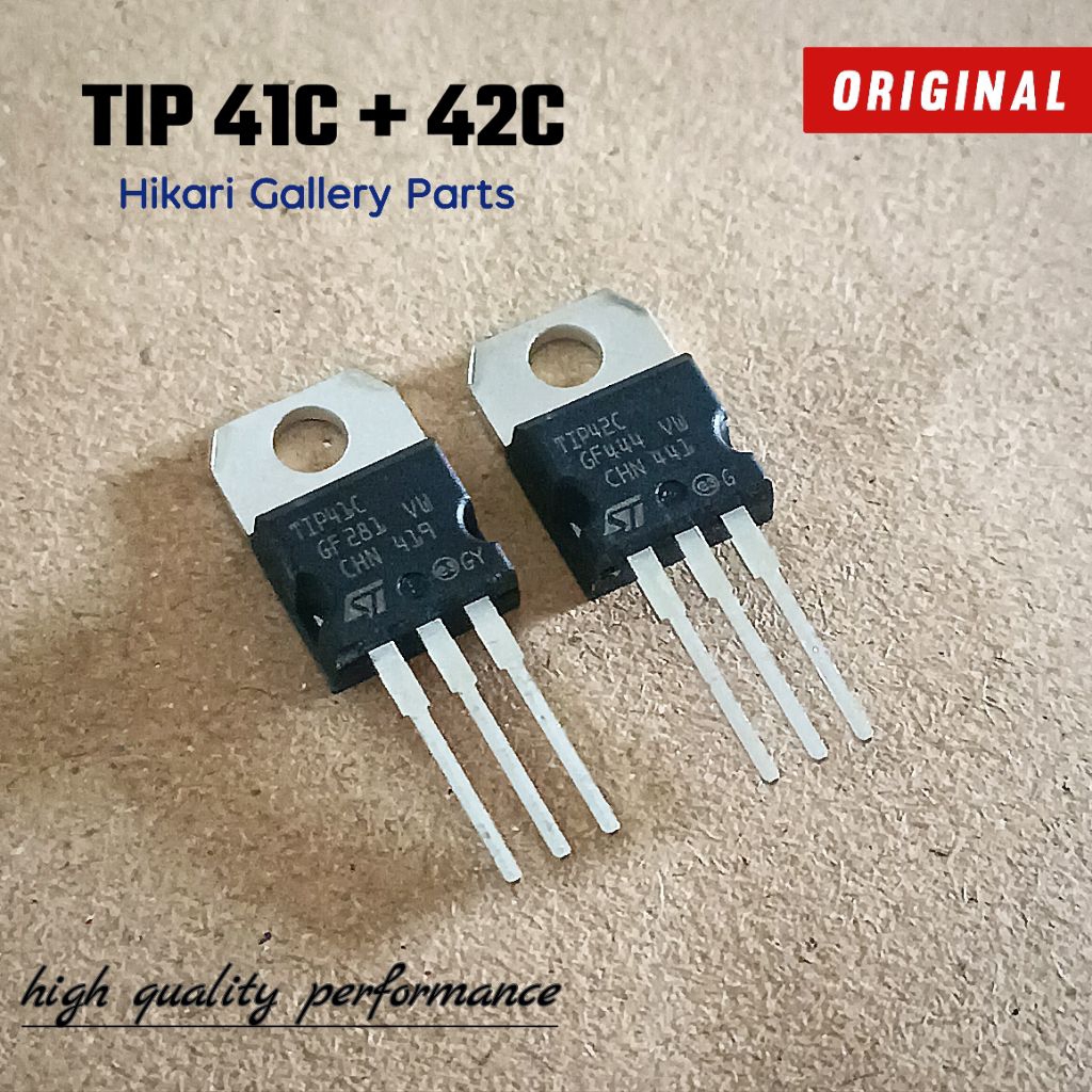 Jual [1 SET] TIP41C TIP42C ORIGINAL ST / transistor TIP 41C + 42C ST ...