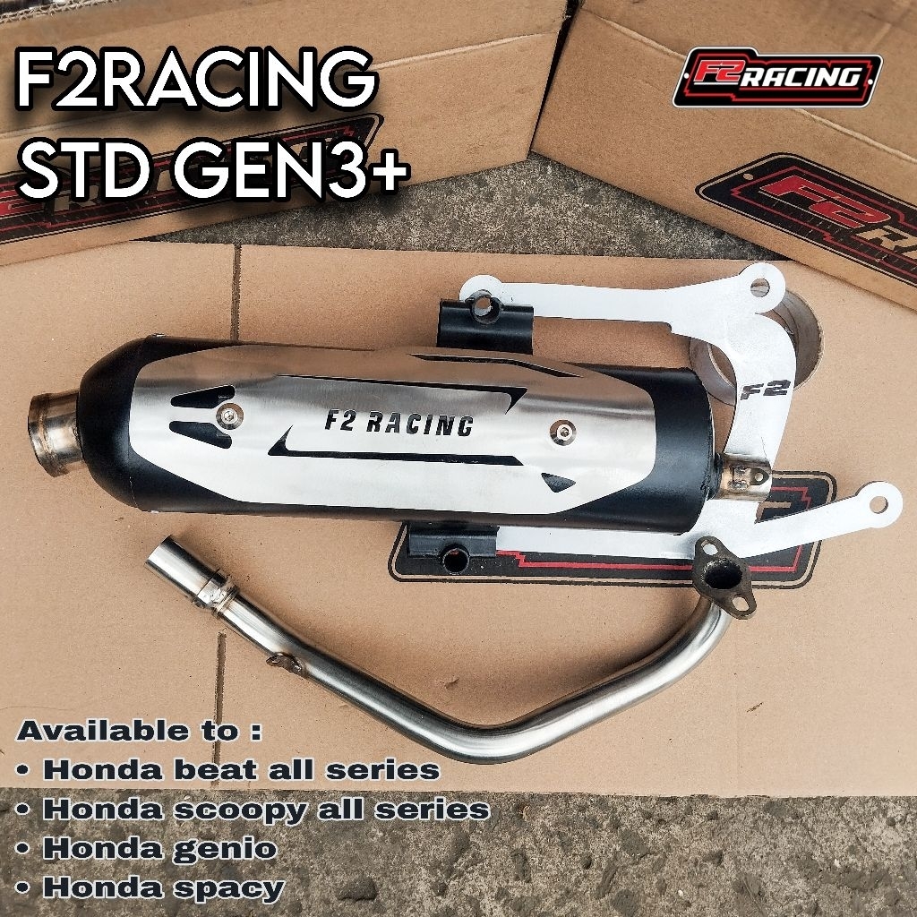 Jual KNALPOT F2RACING STD GEN3+ untuk HONDA BEAT SCOOPY GENIO SPACY ...