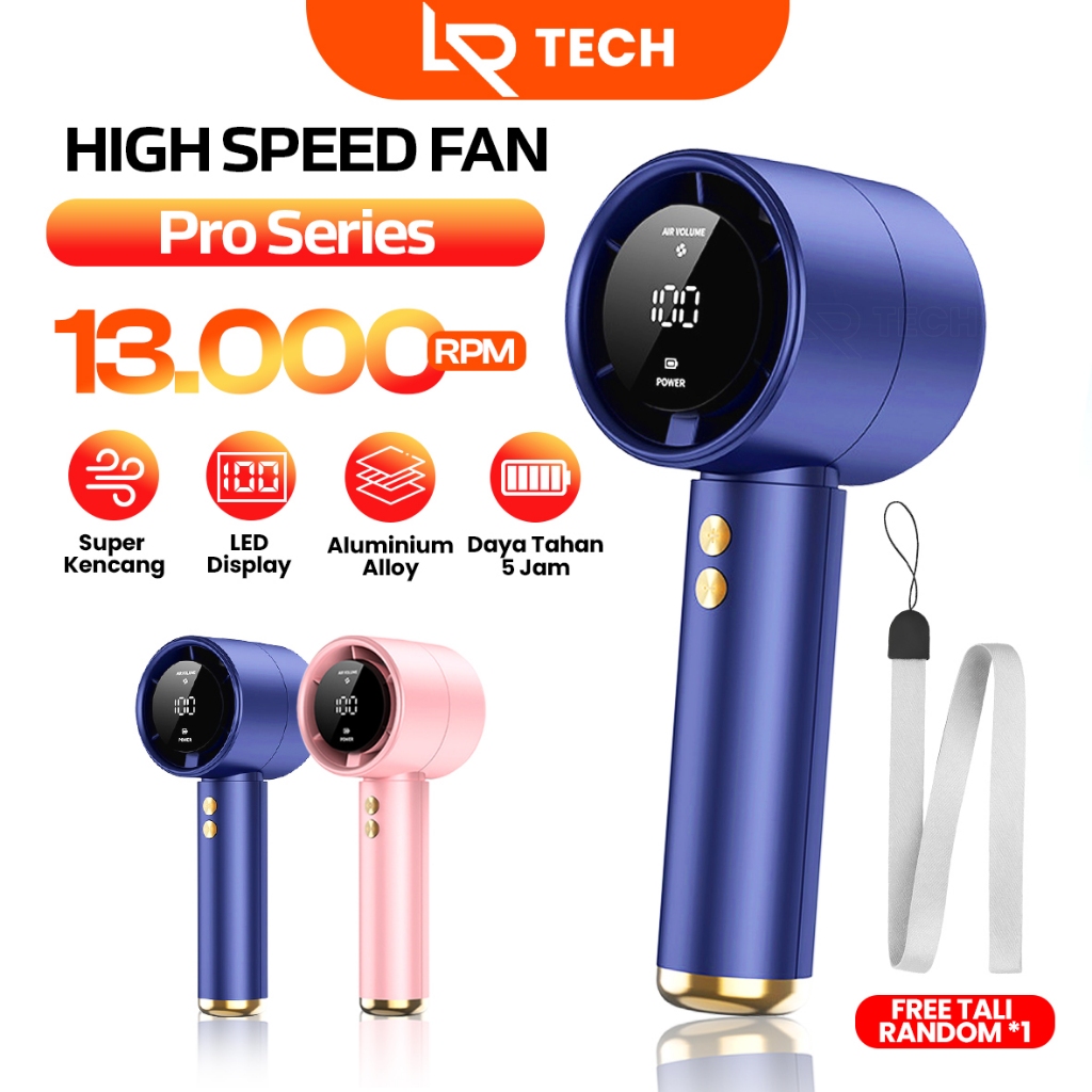 Jual LRTECH High Speed Fan Kipas Portable LED Display Kipas ...