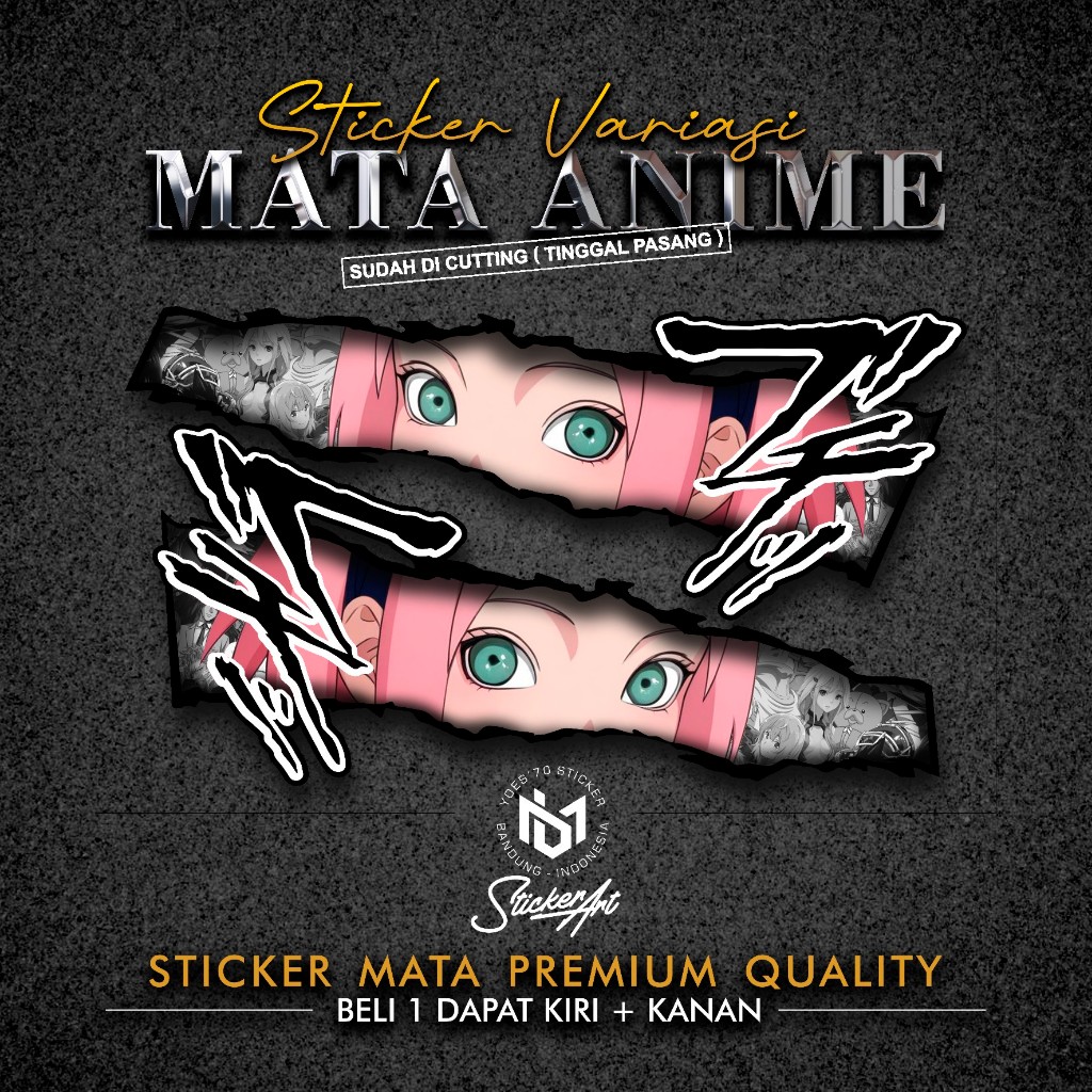 Jual STICKER MATA ANIME UNIVERSAL / STIKER MATA MODEL 29 / STIKER HELM ...