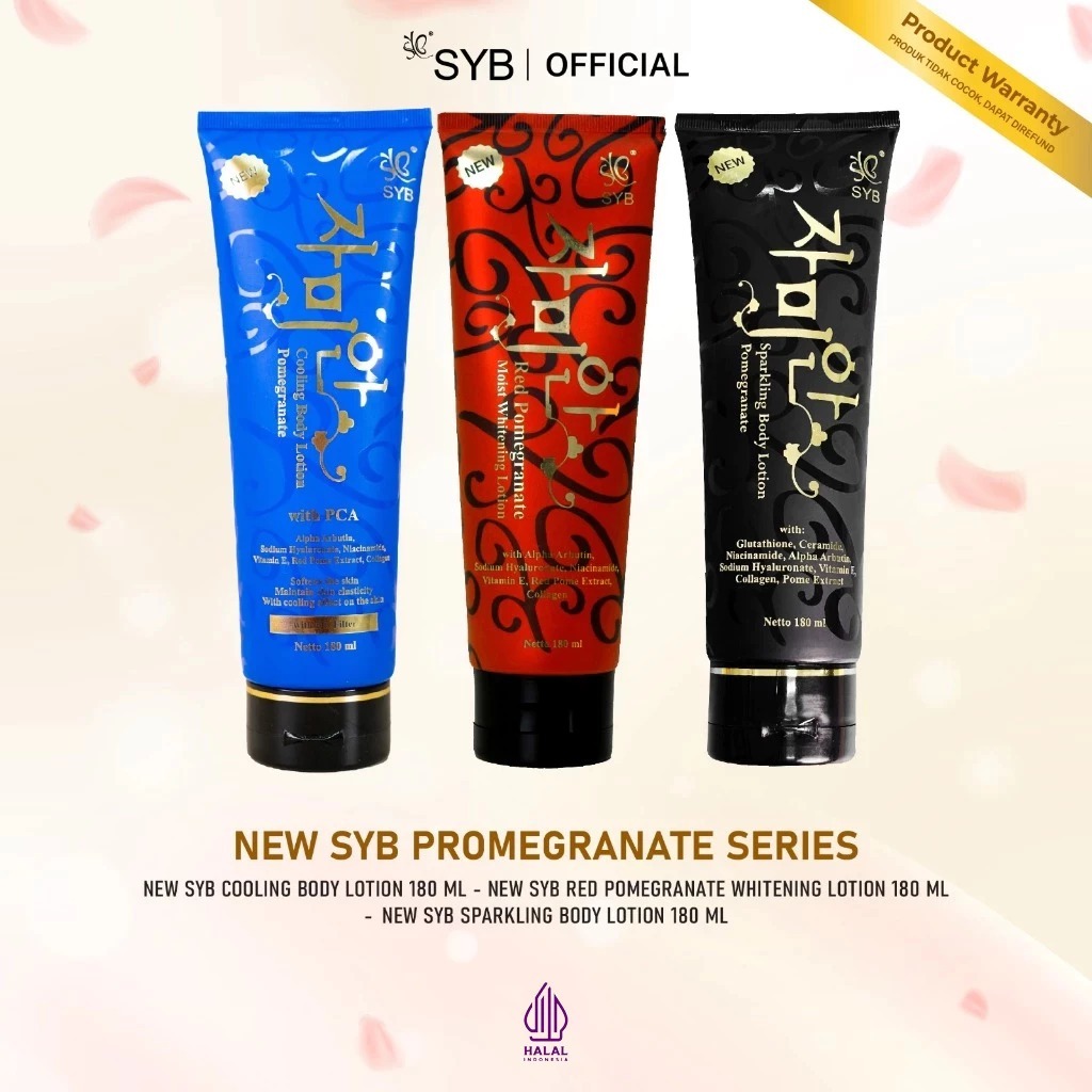 Jual SYB Body Lotion Pomegranate Red/Cooling/Sparkling 200ml BPOM ...