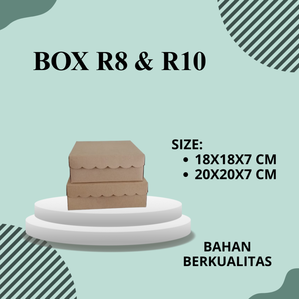 Jual KOTAK KARFT DUS NASI/KUE R8,R10 | KOTAK LUNCH BOX Isi 100 pcs ...