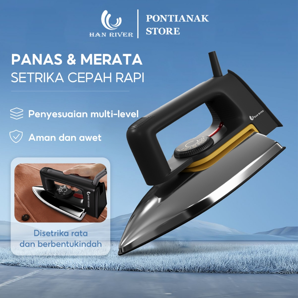 Jual [Pengiriman dari Pontianak]HAN RIVER Setrika 350 Watt Handheld