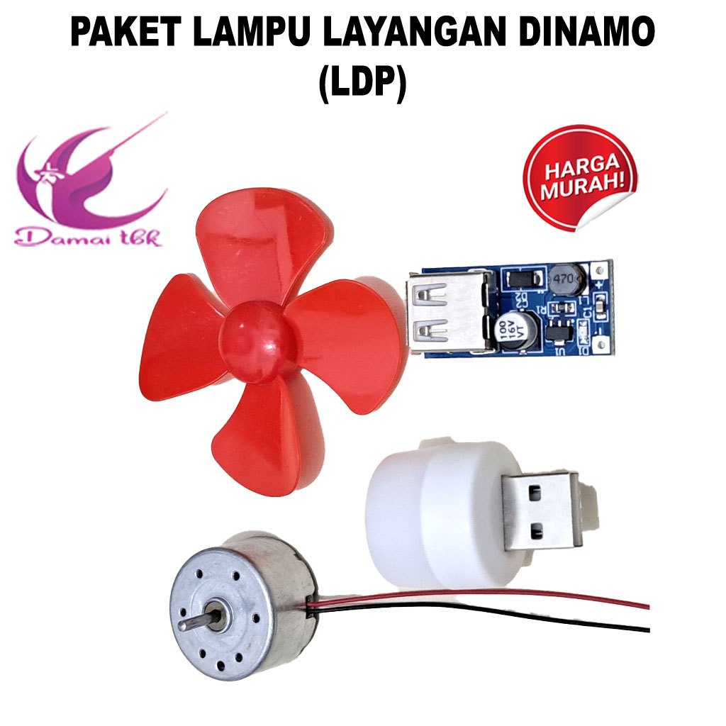 Jual DIY Rakit Lampu Layangan Dinamo With Step Up Modul Generator Mini ...