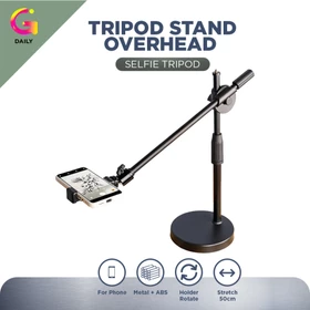 Tripod Stand Holder Overhead Meja Untuk HP Lampu Konten Kamera