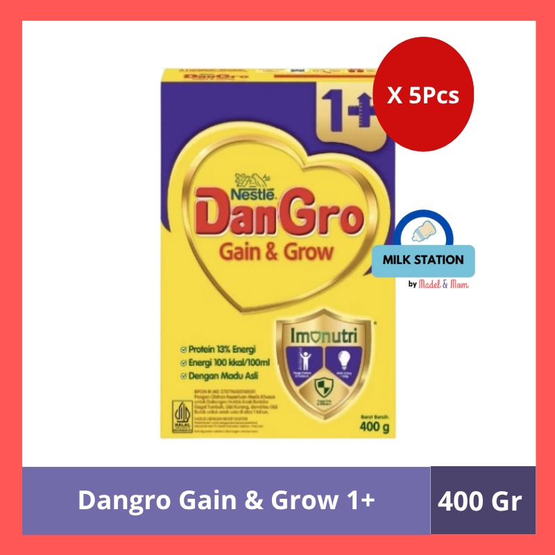 Jual DANGRO GAIN & GROW 1+ 400 GR [Milk Station] | Shopee Indonesia
