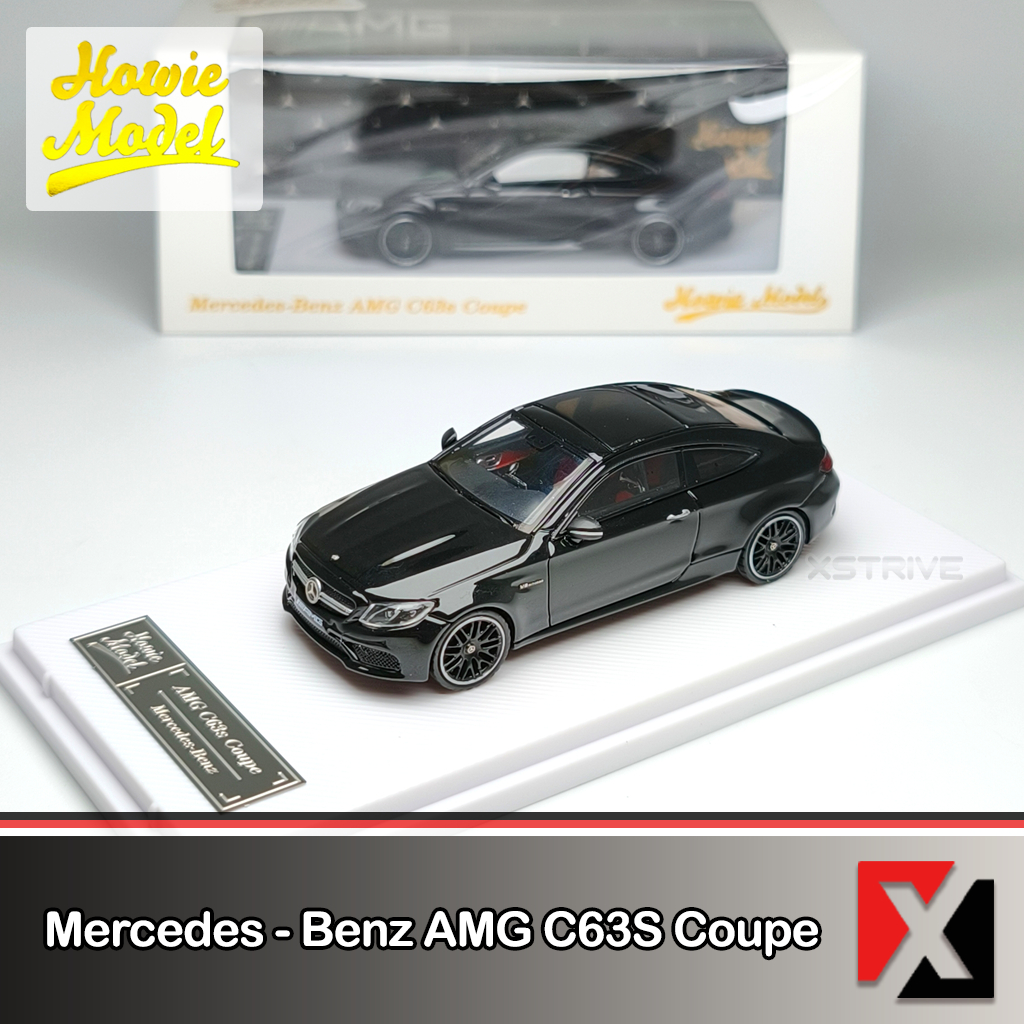 Modellino Howie Model 1/64 Mercedes-Benz AMG C63 S Coupé W205, Pressofuso Con Custodia E Base