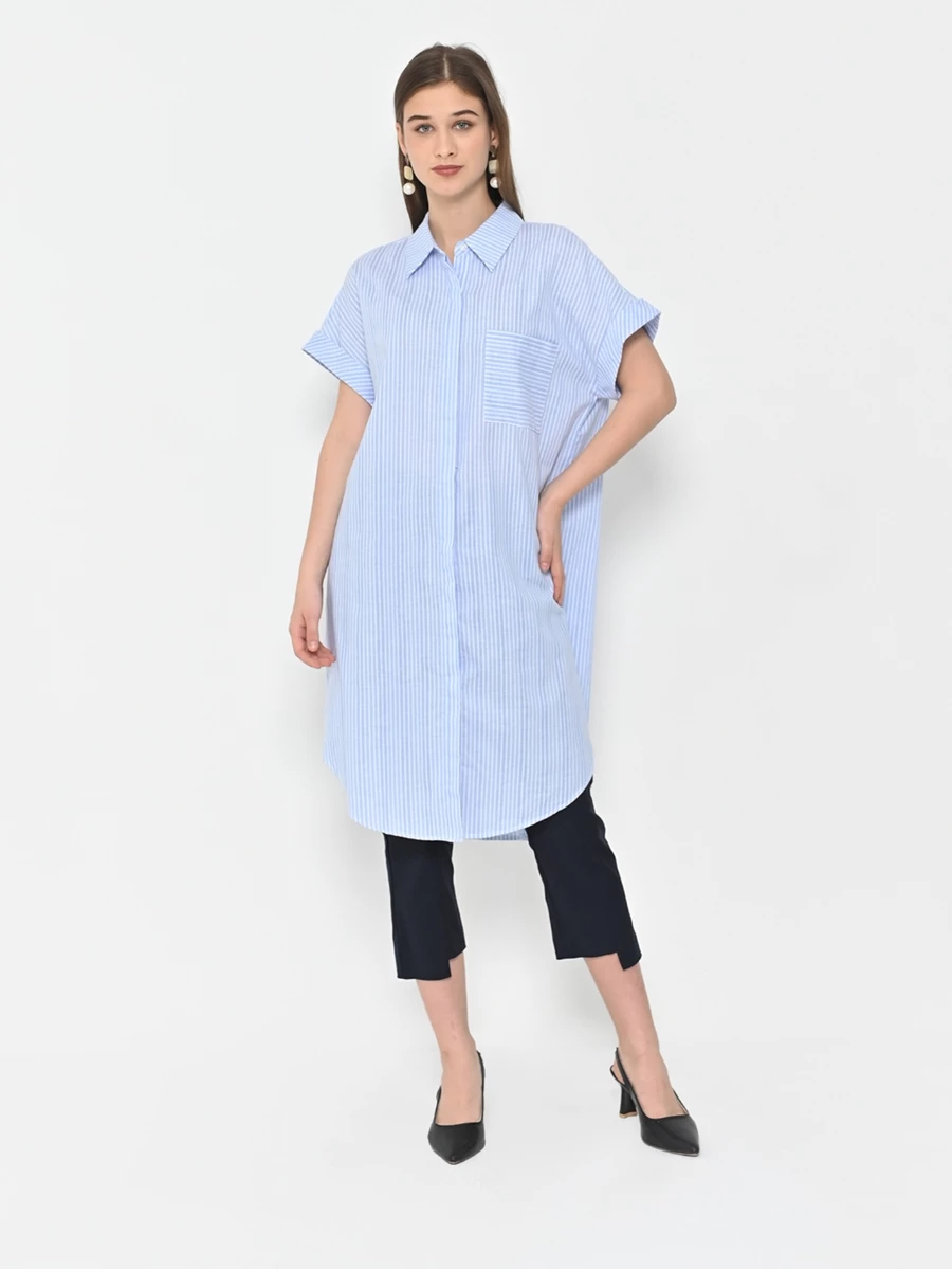 Oversized Striped Tunic Dress