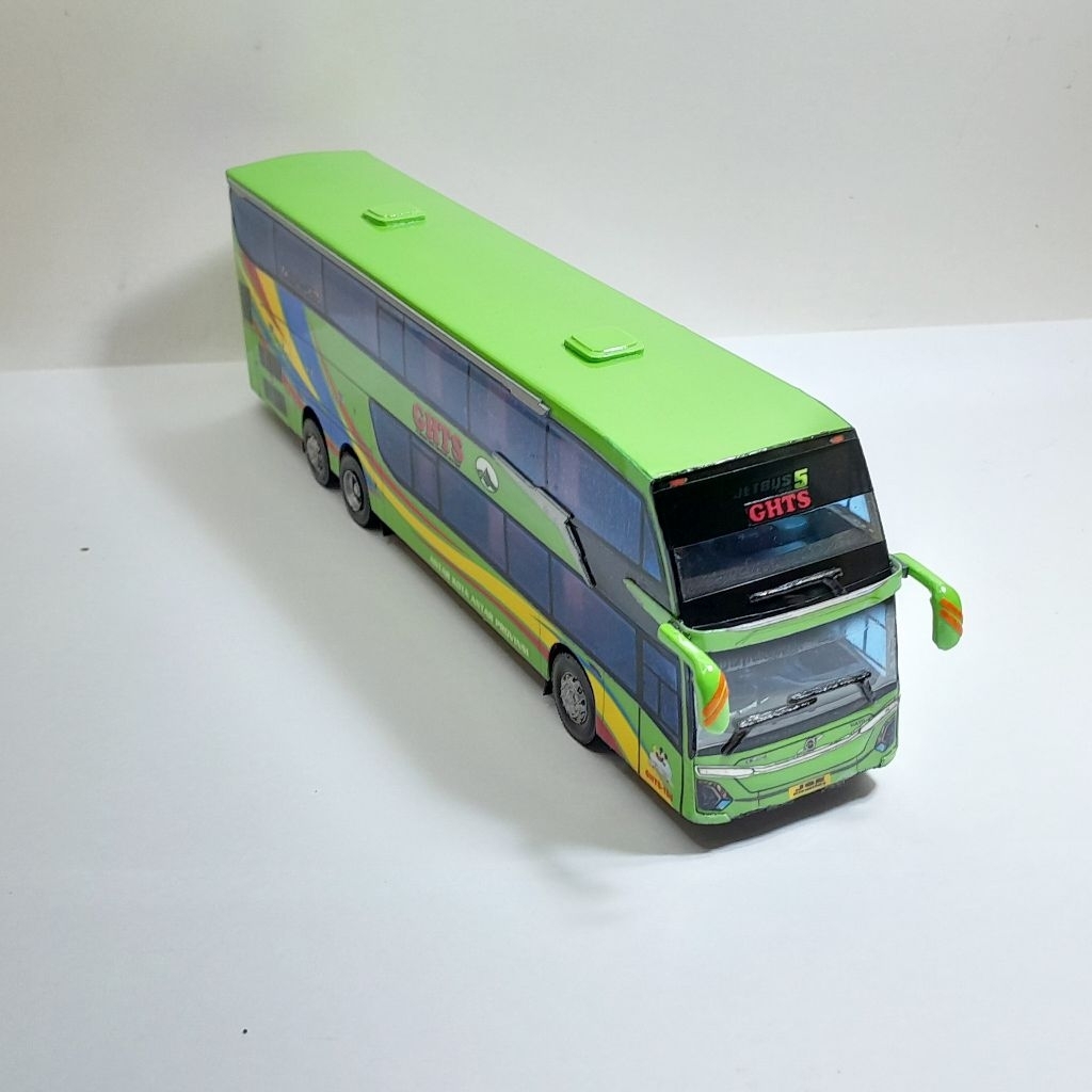 Jual Miniatur bus GHTS body Jb5 Double decker ADIPUTRO skala 1:64 ...