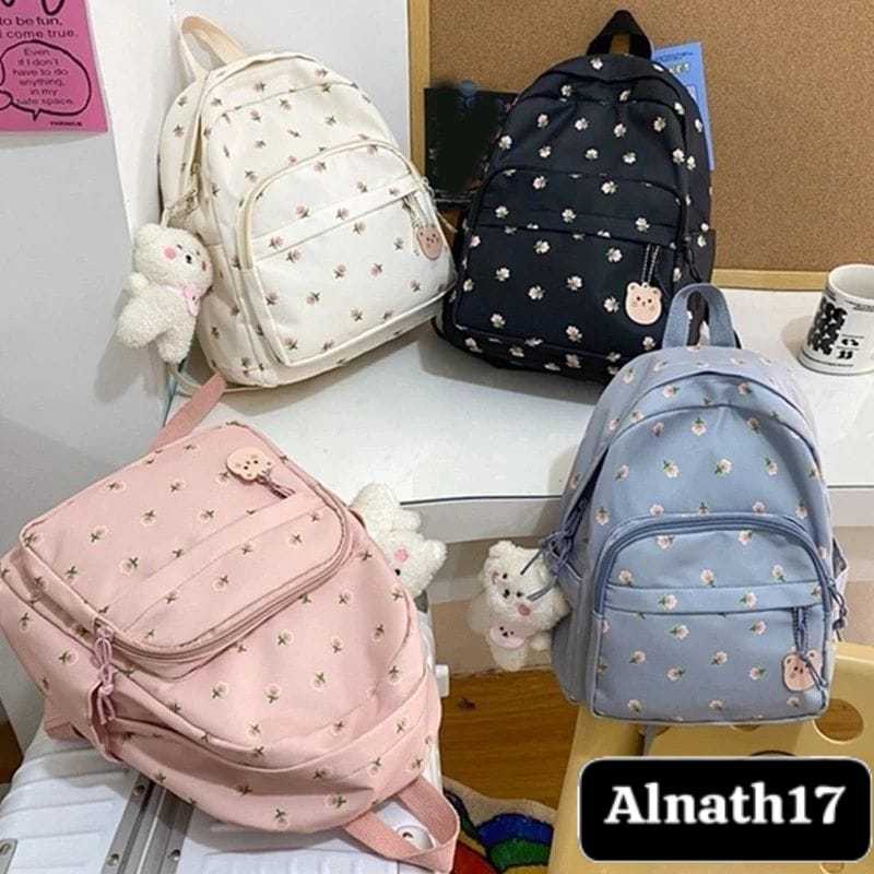 Jual TAS RANSEL MOTIF BUNGA°ransel korean style motif bunga~ransel ...