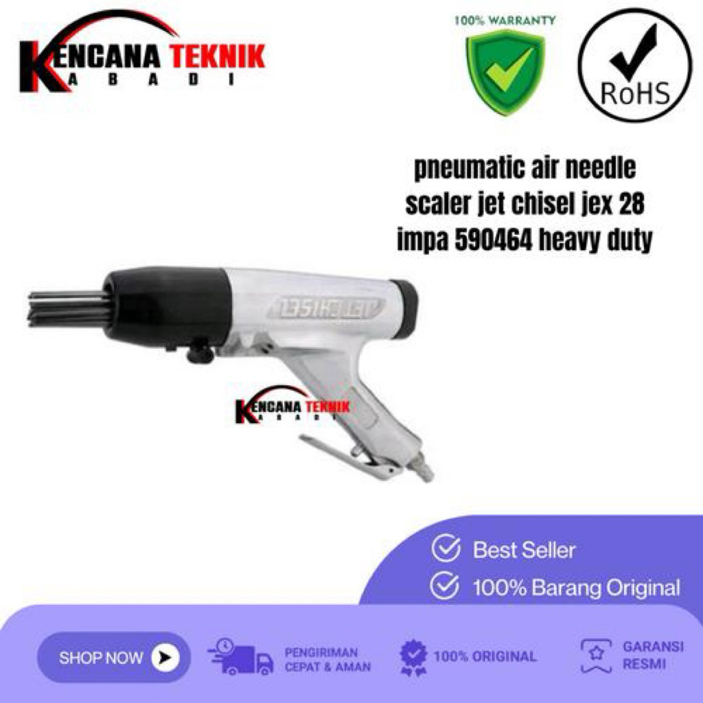Jual pneumatic air needle scaler jet chisel jex 28 impa 590464 heavy ...