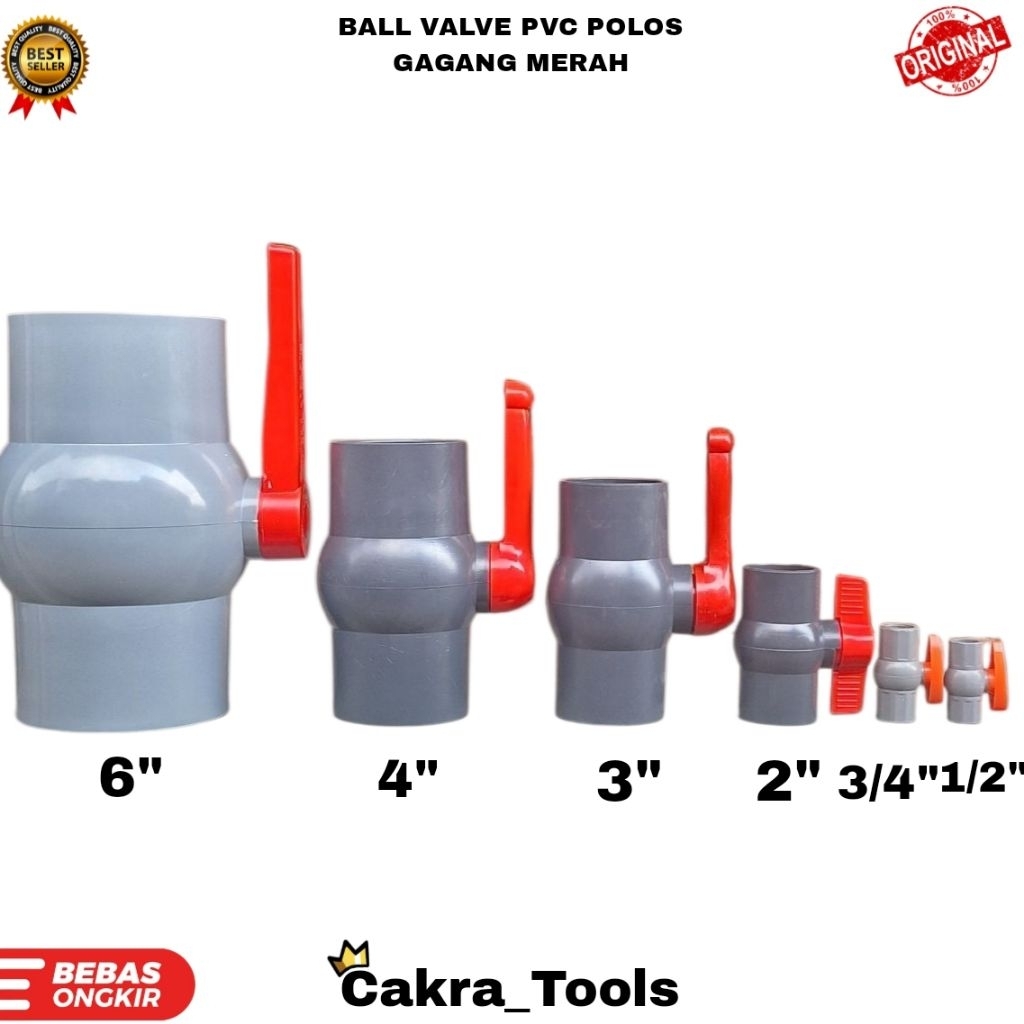 Jual BALL VALVE PVC POLOS 3