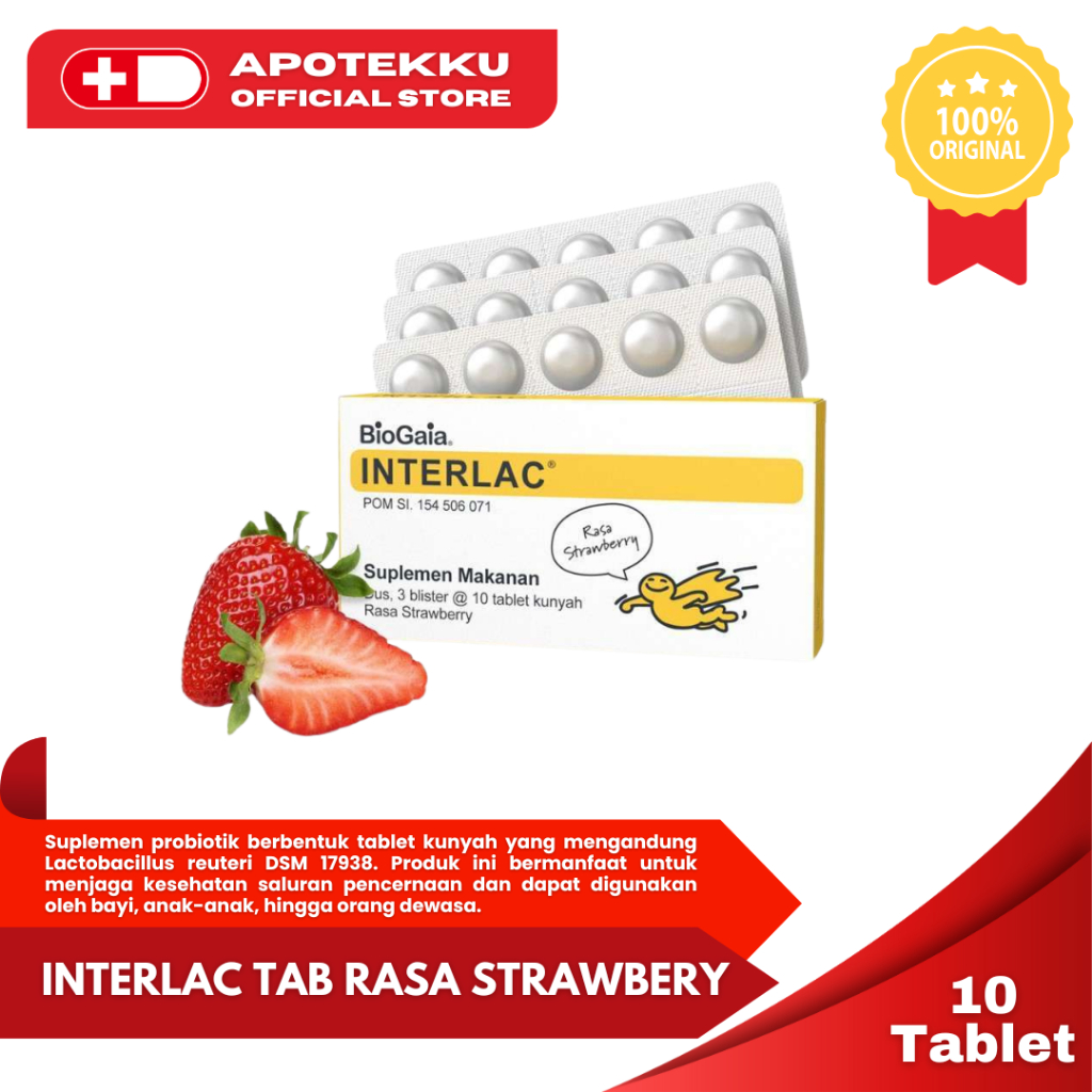 Jual INTERLAC TAB RASA STRAWBERY | Shopee Indonesia