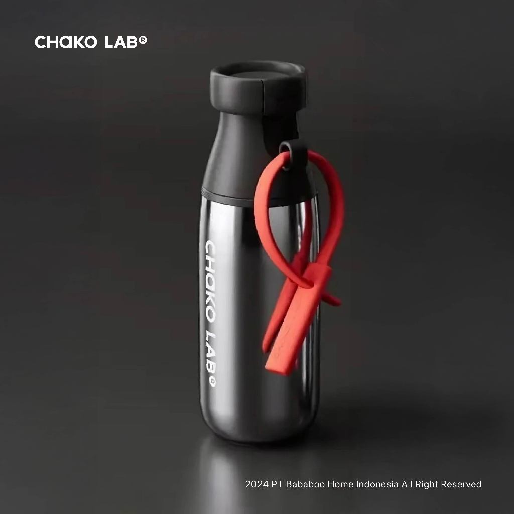 Jual CHAKO LAB Milk Pod Insulated Two-Ways Bottle 520ml - Chrome Black ...
