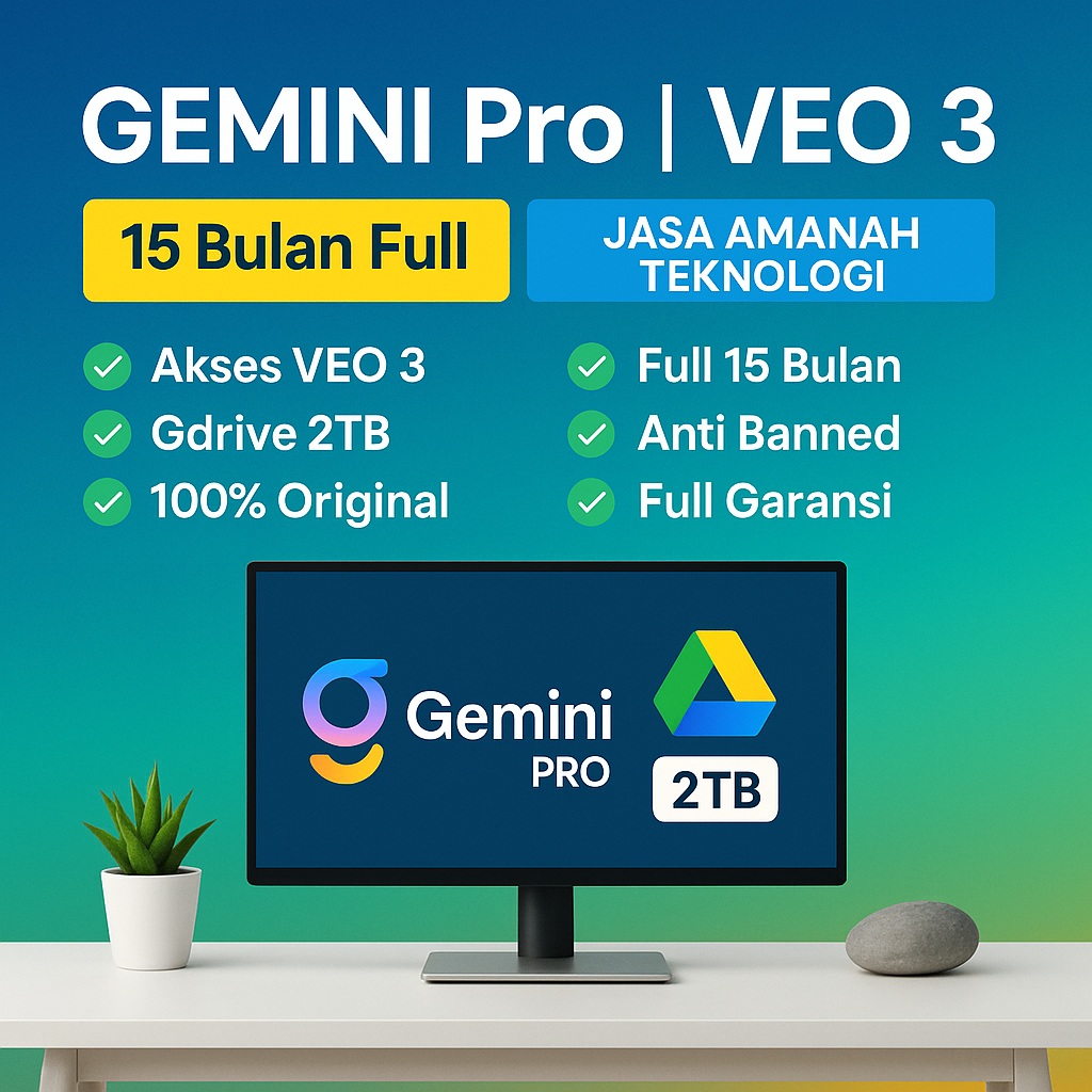 Jual GEMINI AI PRO 2.5 VEO 3 15 BULAN | Shopee Indonesia