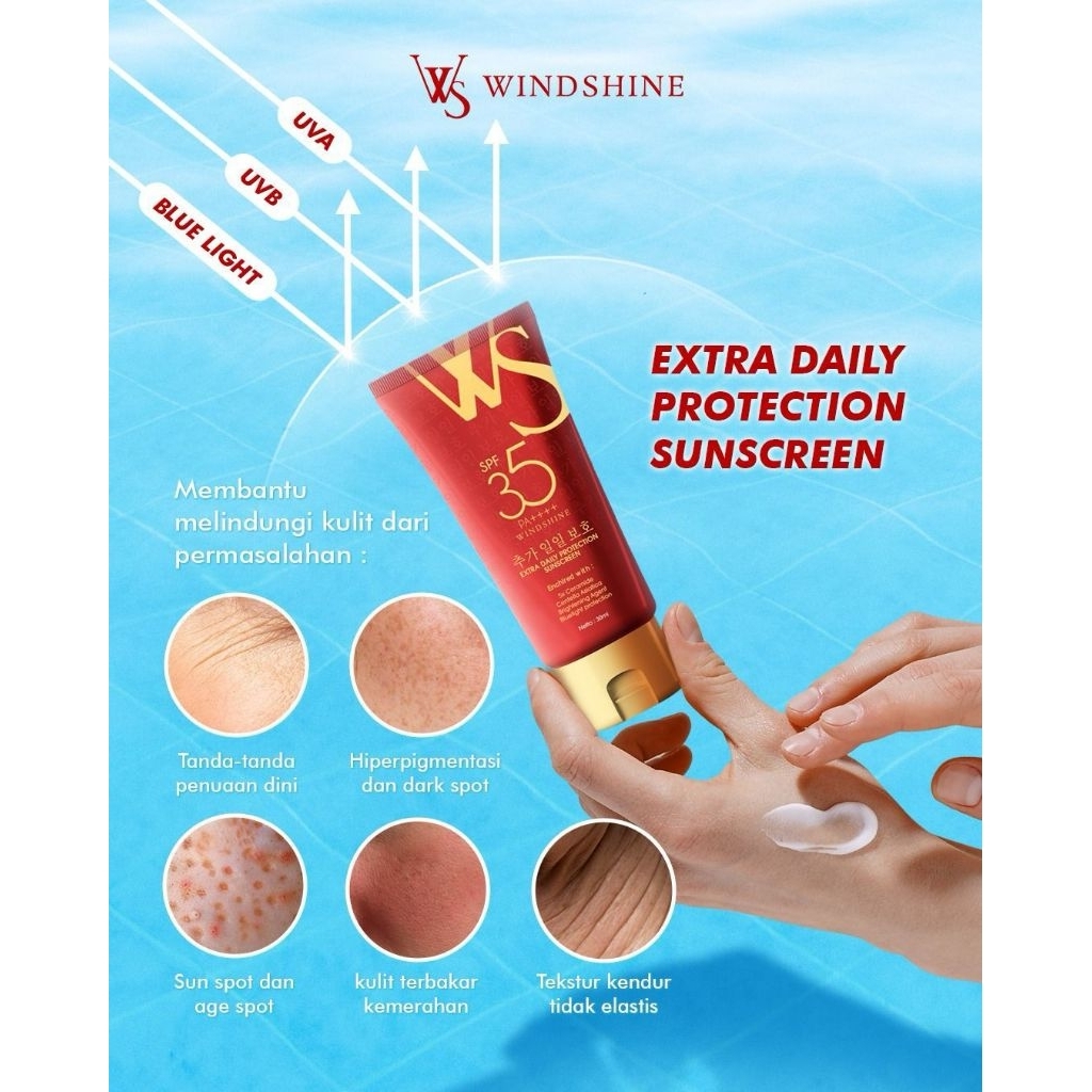 Jual Sunscreen Windshine SPF 35++ Bpom Original | Shopee Indonesia