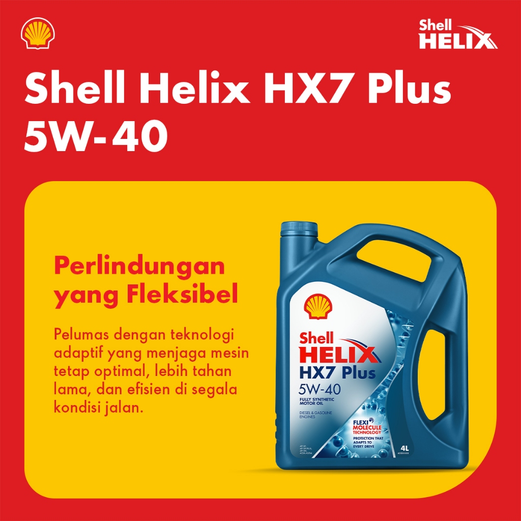 Jual Shell Helix HX7 5W-40 (4L) Oli Mesin Mobil | Shopee Indonesia