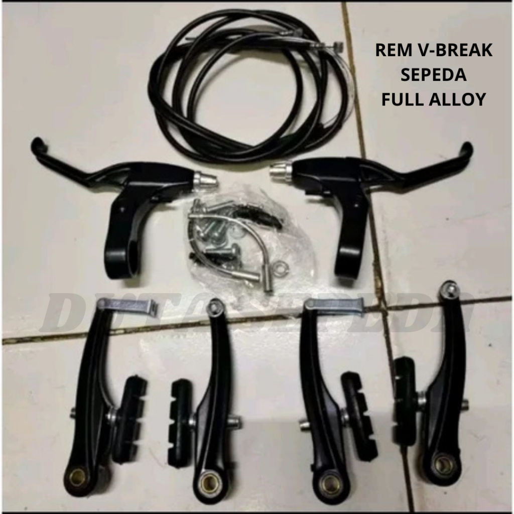 Jual Rem sepeda BMX / Lipat / MTB V - Brake 1 set depan dan belakang ...