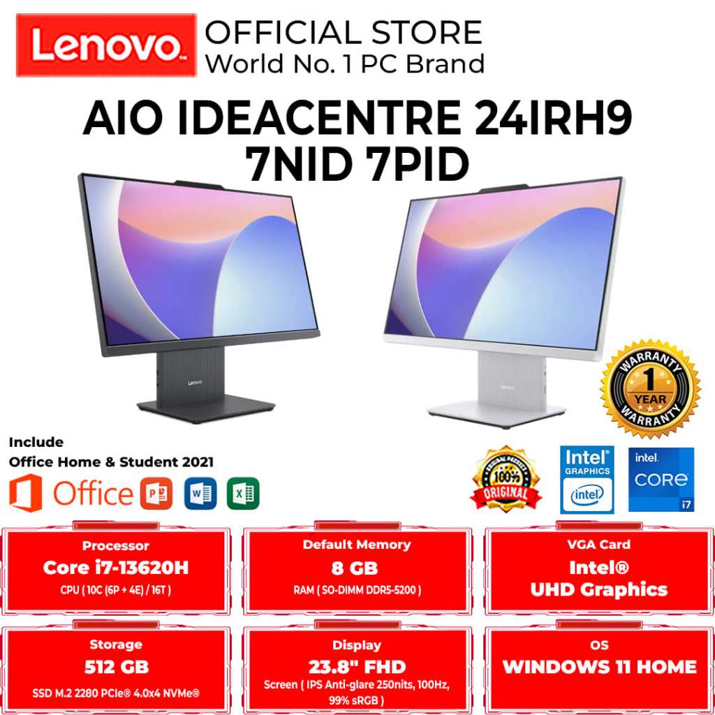 Jual LENOVO AIO ALL IN ONE IDEACENTRE 24IRH9 QSID QUID INTEL CORE i7 ...
