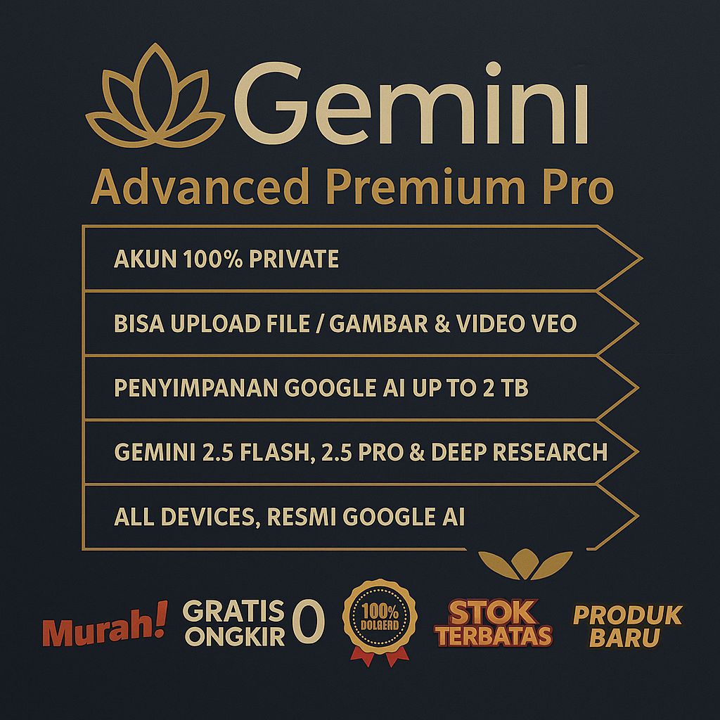 Jual GEMINI PRO & VEO 3 – 15 BULAN | Shopee Indonesia