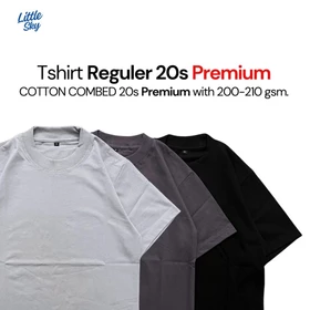 Kaos Polos Lengan Pendek Cotton Combed 20S Premium Pria Wanita