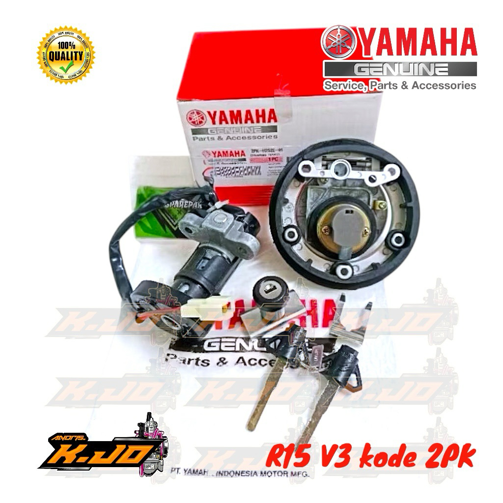 Jual KUNCI KONTAK ASSY SET JOK YAMAHA R15 V3 KODE-2PK YAMAHA GENUINE ...