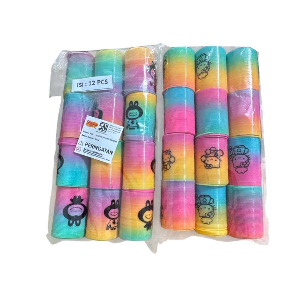 Jual SPRING-SPRING RAINBOW MAINAN ANAK 12 pc =mainan anak per trend ...