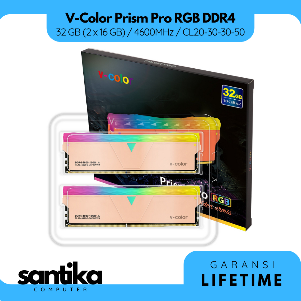Jual V-Color Memory RAM Longdimm PRISM PRO RGB DDR4 32GB (2x16GB ...