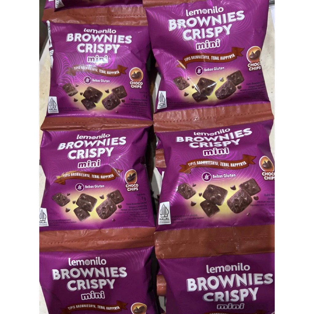 Jual Lemonilo Brownies Crispy Mini Choco chips ( 1 renceng isi 10 bgks ...