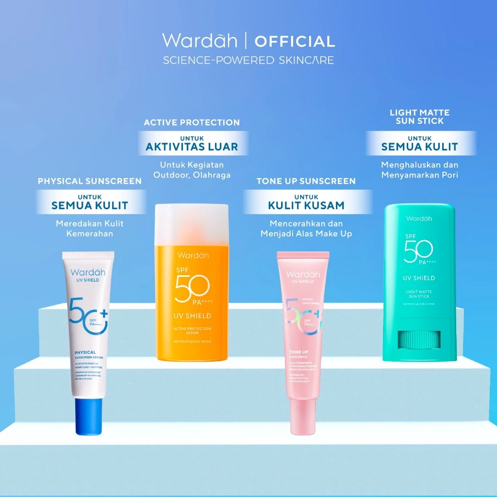 Wardah UV Shield Sunscreen Series SPF 35 dan SPF 50 untuk Perlindungan Kulit