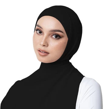 Hameeda 2in1 SADA Instant Pashmina Hijab With Inner Ceruty Chiffon Babydoll