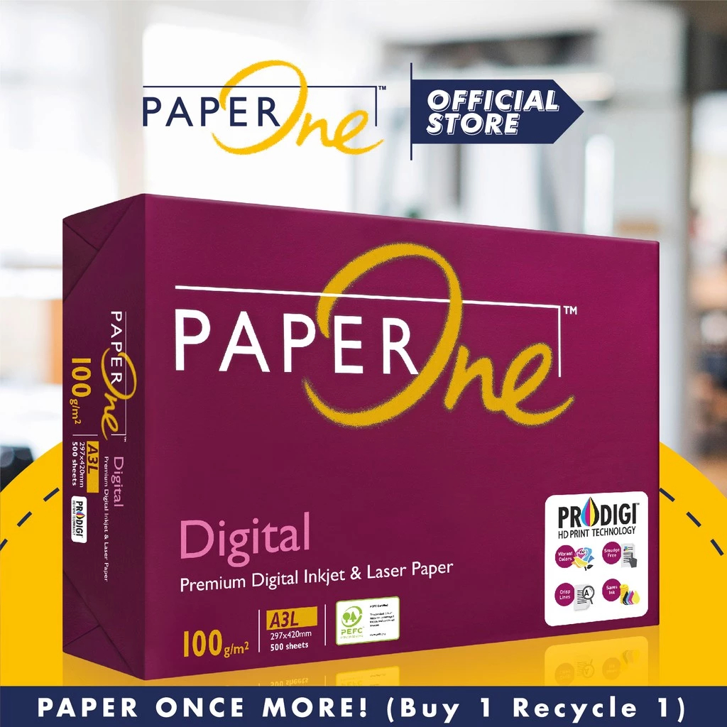 Jual PaperOne Kertas A3 100gr Digital 1 Rim (500 Lembar) Kertas HVS A3 ...