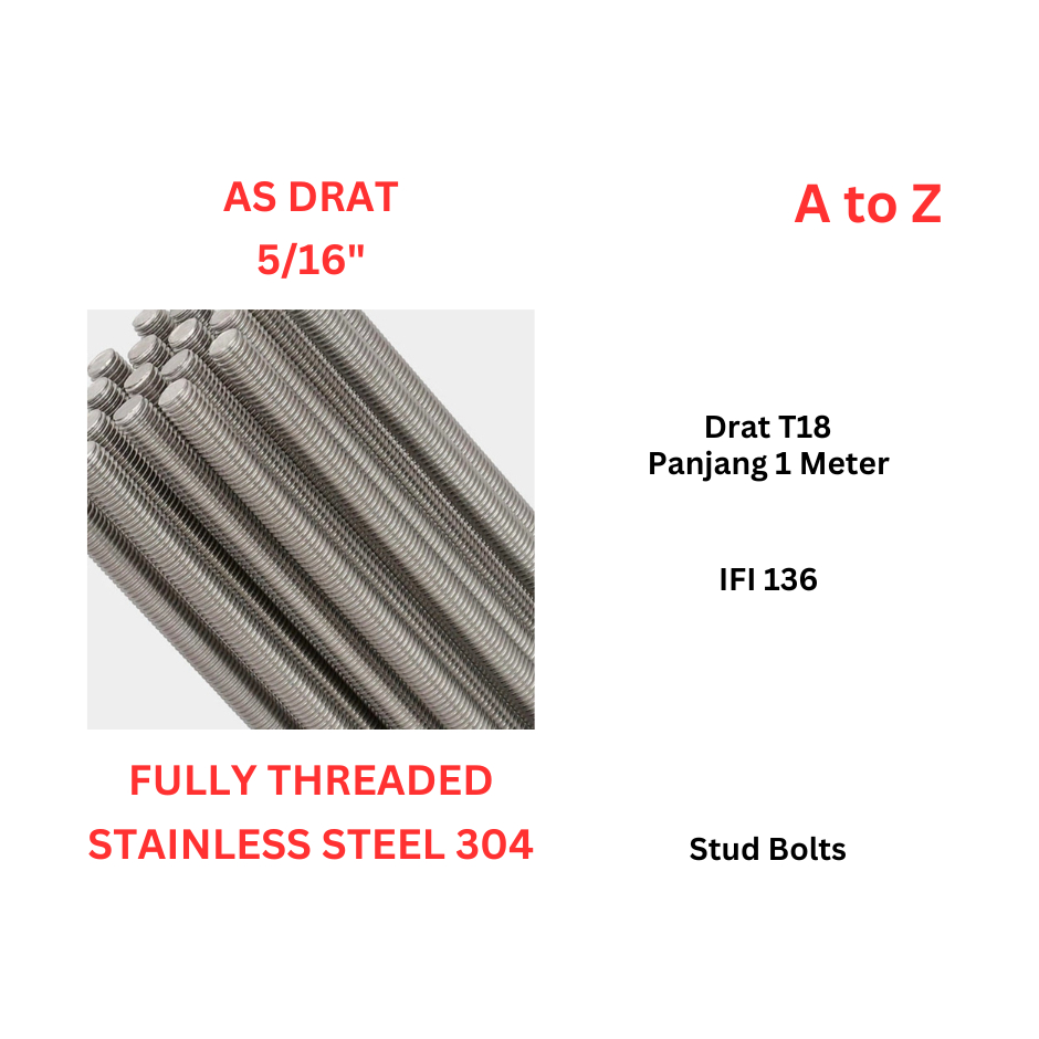 Jual As Drat Stainless 304 - 5/16