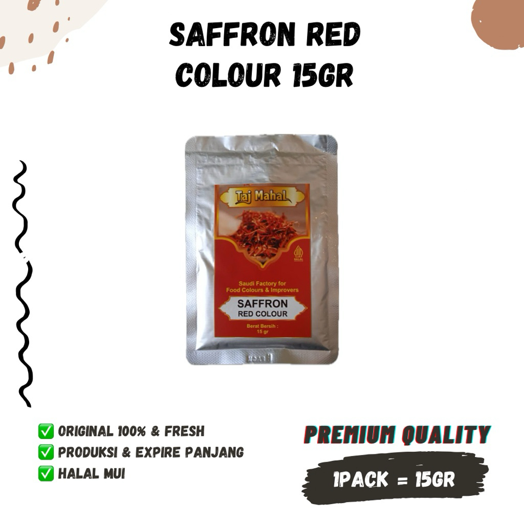 Jual SAFFRON BUBUK POWDER RED COLOUR 15gr safron pewarna merah makanan ...