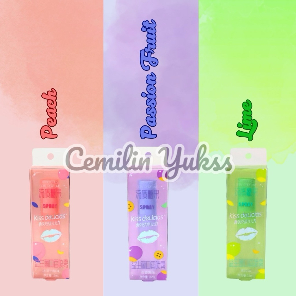 Jual Promo Kiss Delicias Spray Mint Candy Permen Spray Zero Sugar