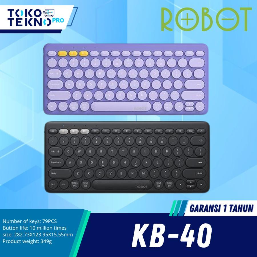 Jual ROBOT KB40 / KB-40 Keyboard Multi-Device Bluetooth Wireless ...