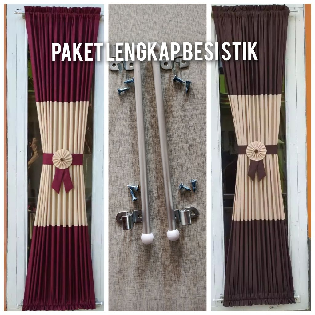 Gorden jendela minimalis Gorden kupu-kupu gorden pulset besi setik paket lengkap