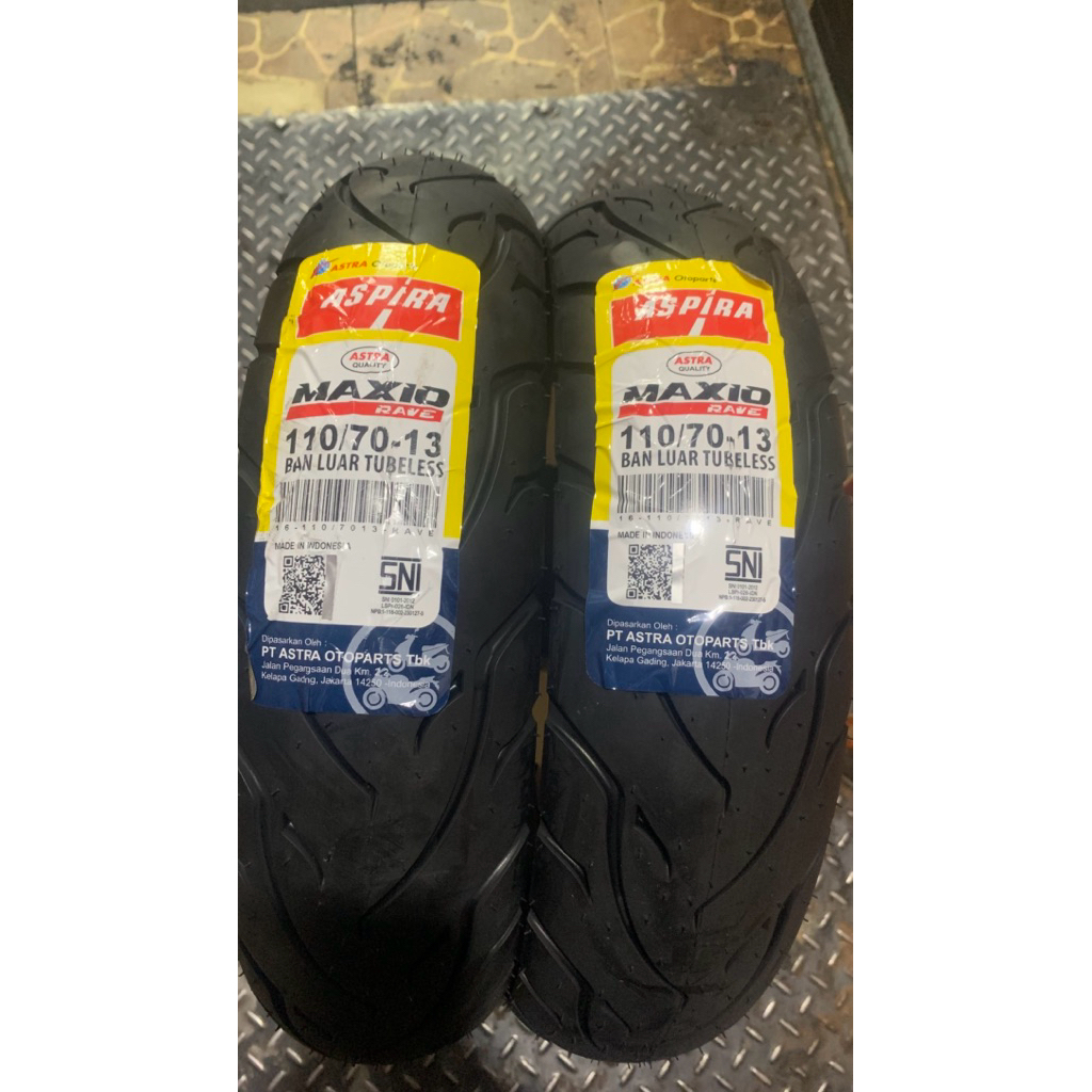 Jual BAN LUAR ASPIRA MAXIO RAVE 110/70-13 TUBELESS. NMAX, ADV, DLL ...