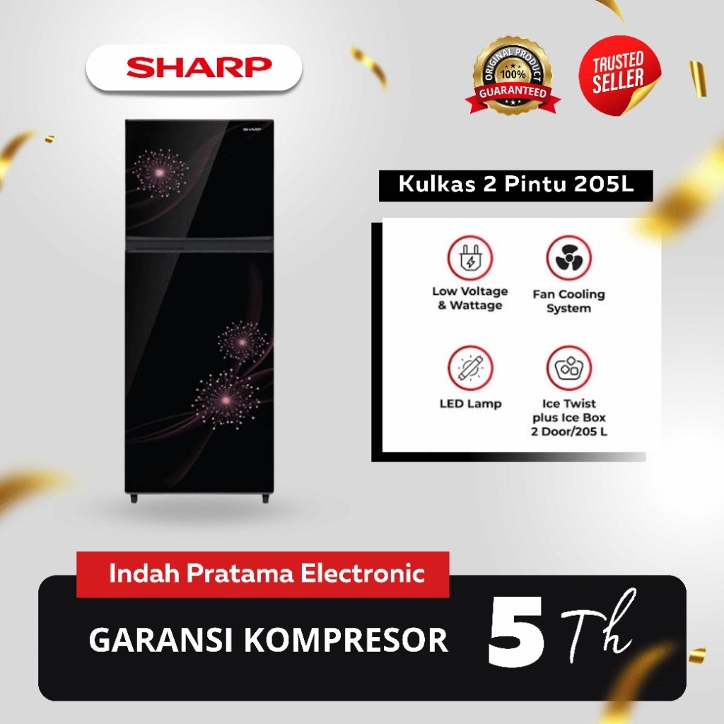 Jual SHARP Kulkas 2 Pintu SJ-237MG-DP 205L | Shopee Indonesia