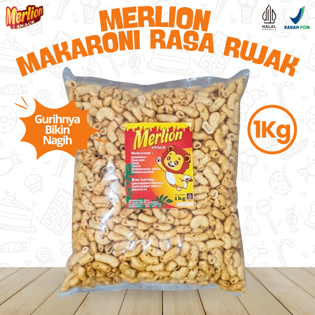 Jual TERMURAH - MAKARONI 1KG RASA RUJAK PEDAS MANIS GURIH RENYAH 1 BALL ...
