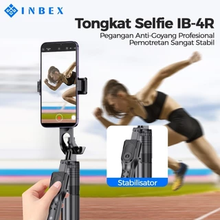 INBEX IB-4 Tongsis Tripod Bluetooth Remote AluminiumSelfie Stick Stabilizer Handphone Hp with Light